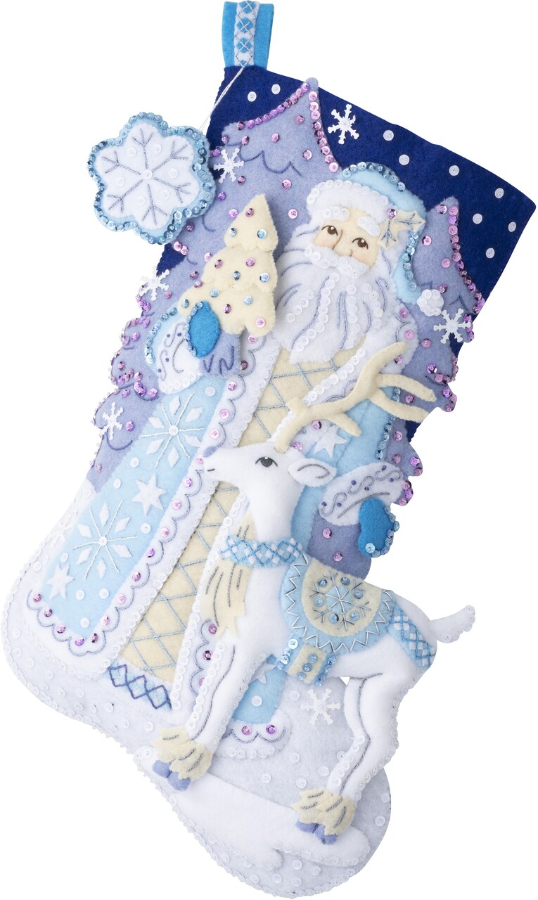 Bucilla Felt Stocking Applique Kit 18" Long-Winter Wonderland